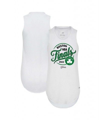 Women's White Boston Celtics 2022 NBA Finals Janie Tri-Blend Tank Top White $25.19 Tops