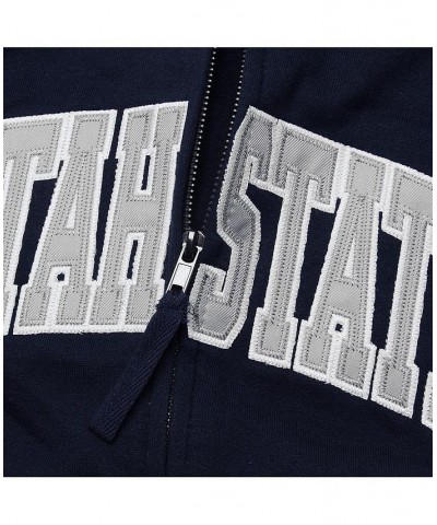 Women's Stadium Athletic Navy Utah State Aggies Arched Name Full-Zip Hoodie Navy $28.60 Sweatshirts