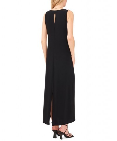 Women's Keyhole Knit Dress Black $32.39 Dresses