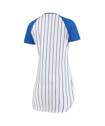 Women's White Chicago Cubs Vigor Pinstripe Nightshirt White $23.21 Pajama