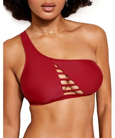 Elle Women's Swimwear Bra Top Dark red $23.08 Swimsuits