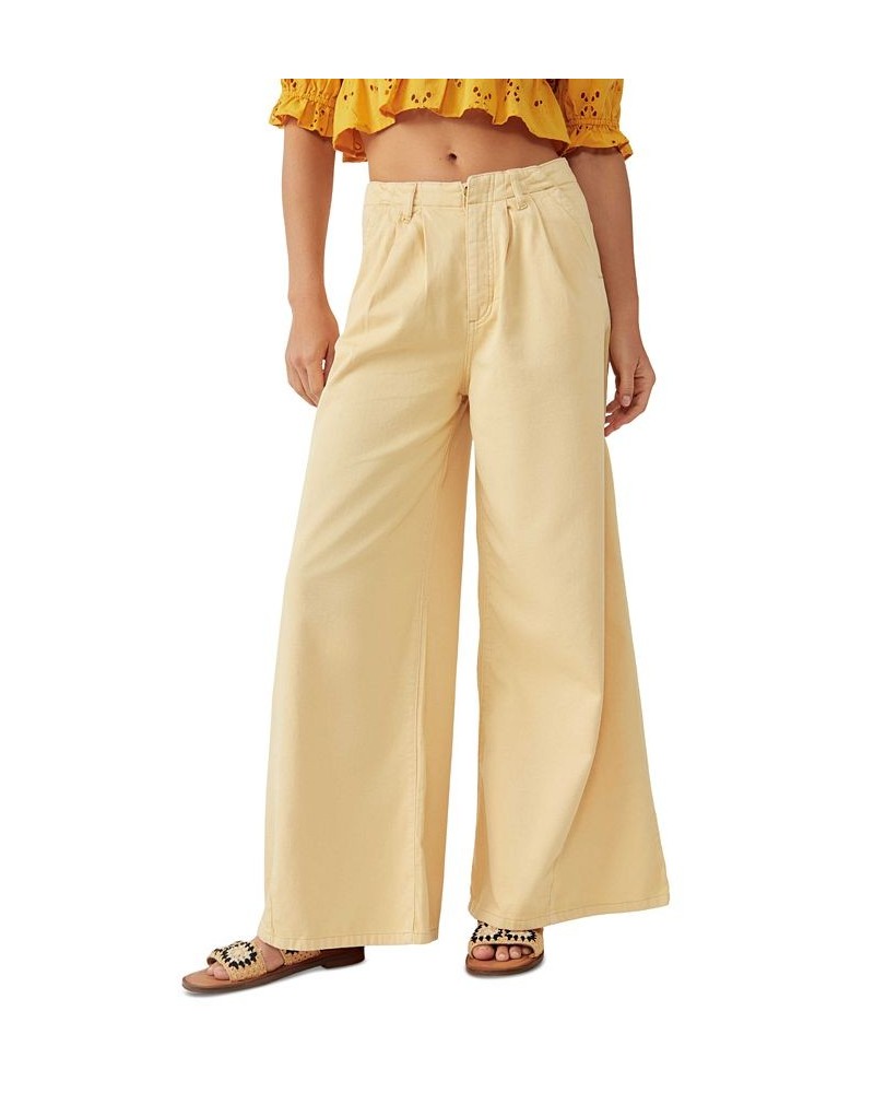 Women's Light As Spring Wide-Leg Trousers Ivory/Cream $45.54 Pants