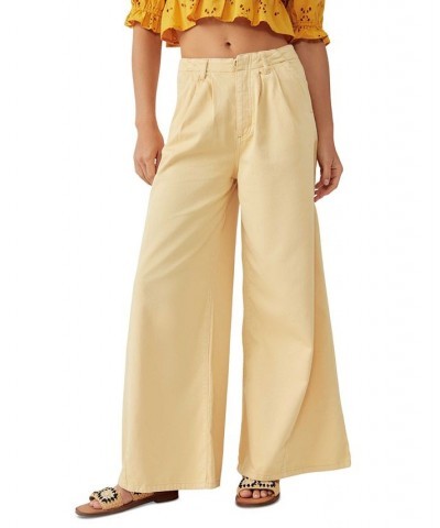 Women's Light As Spring Wide-Leg Trousers Ivory/Cream $45.54 Pants