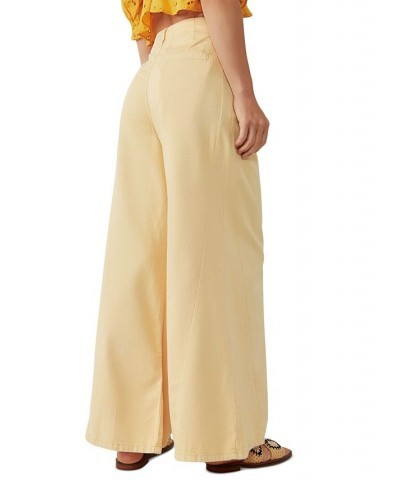 Women's Light As Spring Wide-Leg Trousers Ivory/Cream $45.54 Pants