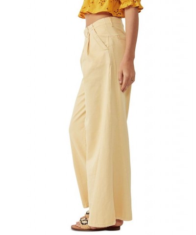 Women's Light As Spring Wide-Leg Trousers Ivory/Cream $45.54 Pants