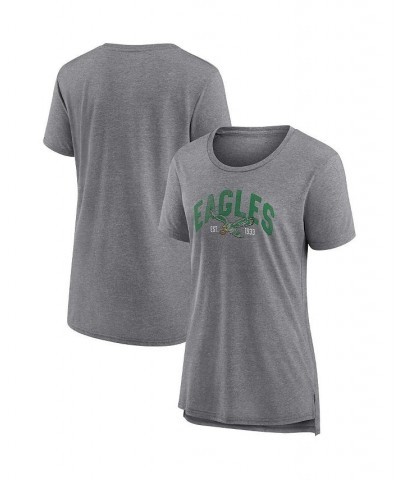 Women's Branded Heathered Gray Philadelphia Eagles Drop Back Modern T-shirt Heathered Gray $25.64 Tops