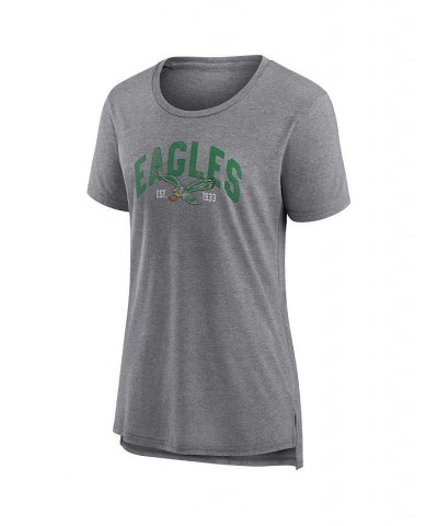 Women's Branded Heathered Gray Philadelphia Eagles Drop Back Modern T-shirt Heathered Gray $25.64 Tops