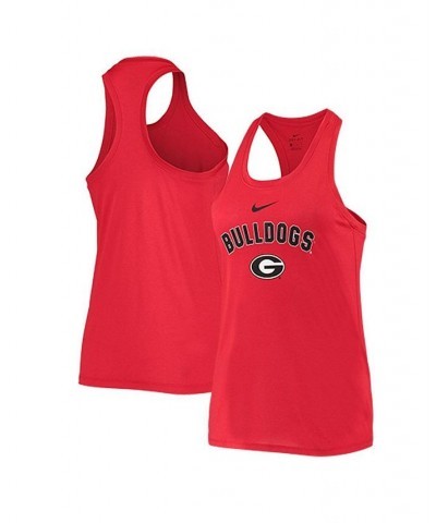 Women's Red Georgia Bulldogs Arch and Logo Classic Performance Tank Top Red $23.09 Tops