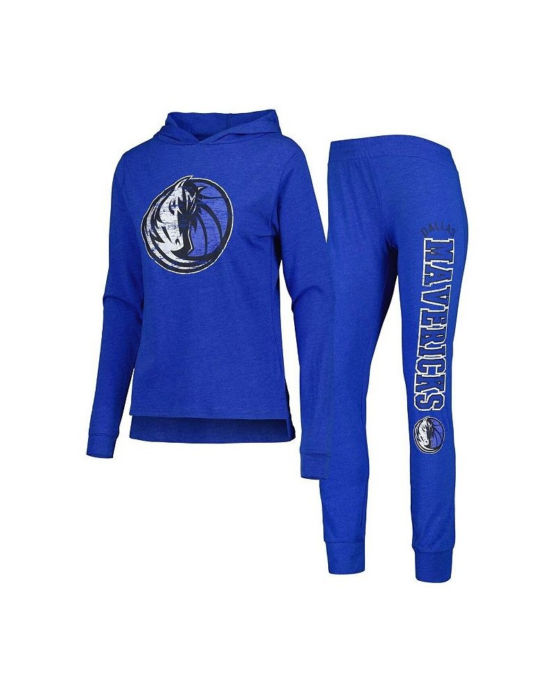 Women's Heather Blue Dallas Mavericks Team Hoodie and Pants Sleep Set Blue $37.40 Pajama