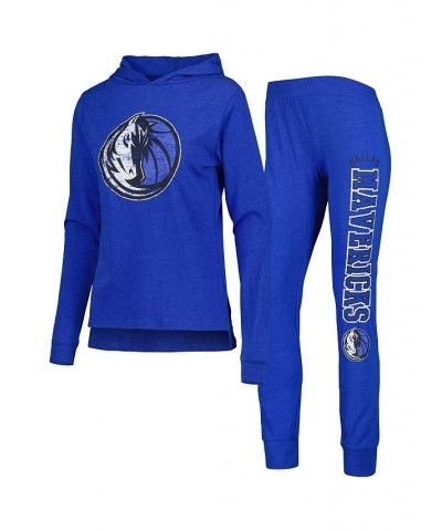 Women's Heather Blue Dallas Mavericks Team Hoodie and Pants Sleep Set Blue $37.40 Pajama