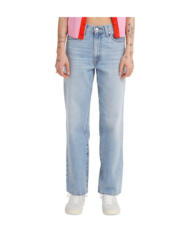 Women's Carpenter Trucker Jacket Moon Ribbed Turtleneck & 94 Baggy Jeans Light $25.30 Jeans