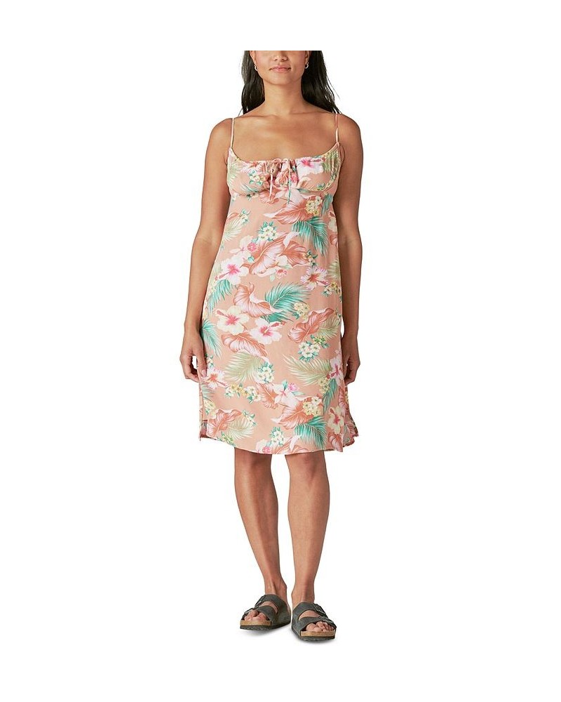 Women's Floral-Print Slip Dress Rust Multi $39.80 Dresses