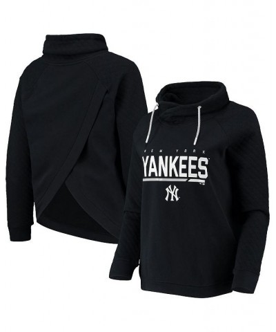 Women's Black New York Yankees Vega Funnel Neck Raglan Pullover Sweatshirt Black $32.55 Sweatshirts