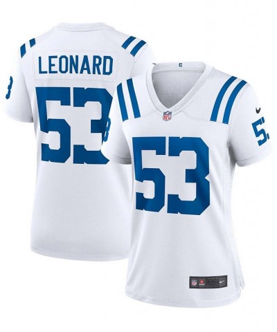 Women's Darius Leonard White Indianapolis Colts Game Player Jersey White $58.80 Jersey