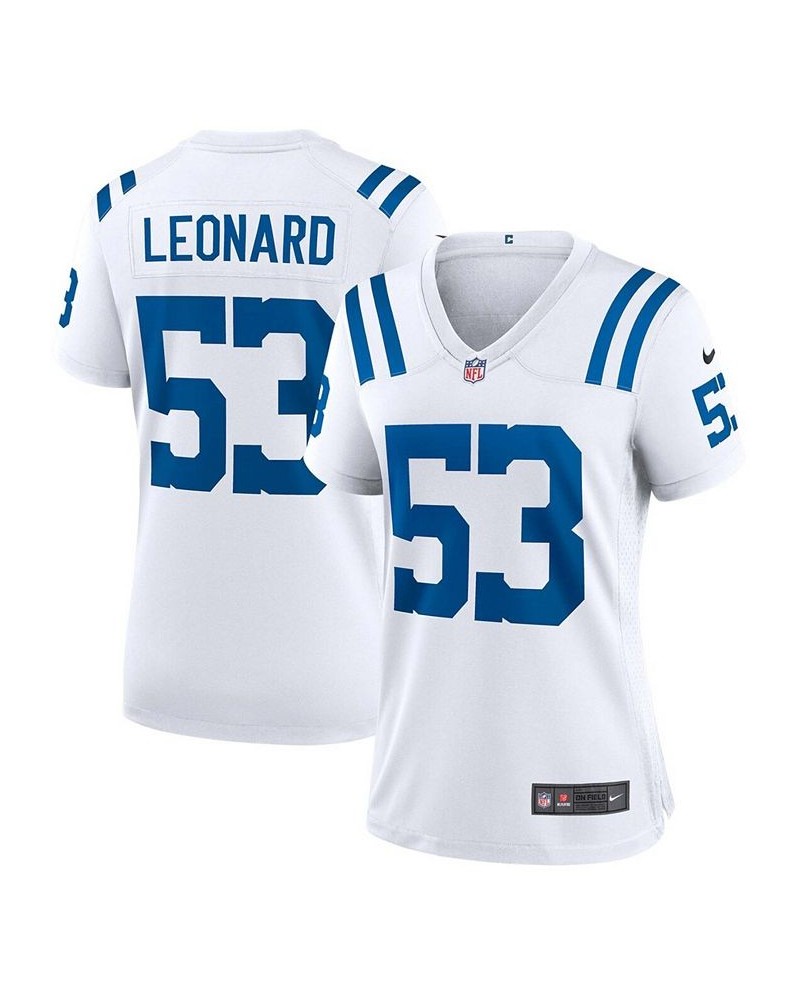 Women's Darius Leonard White Indianapolis Colts Game Player Jersey White $58.80 Jersey