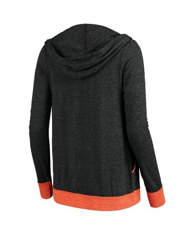 Women's Charcoal Miami Hurricanes Steeplechase Open Hooded Tri-Blend Cardigan Gray $29.99 Sweaters