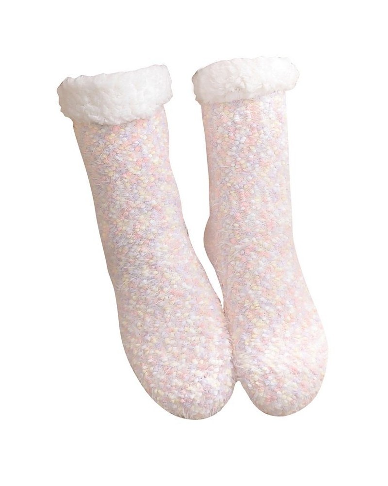 Women's Confetti Slipper Socks Pink $16.64 Socks