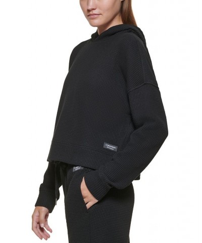 Waffle Hoodie Black $22.38 Sweatshirts