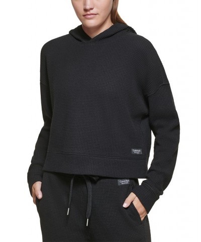 Waffle Hoodie Black $22.38 Sweatshirts