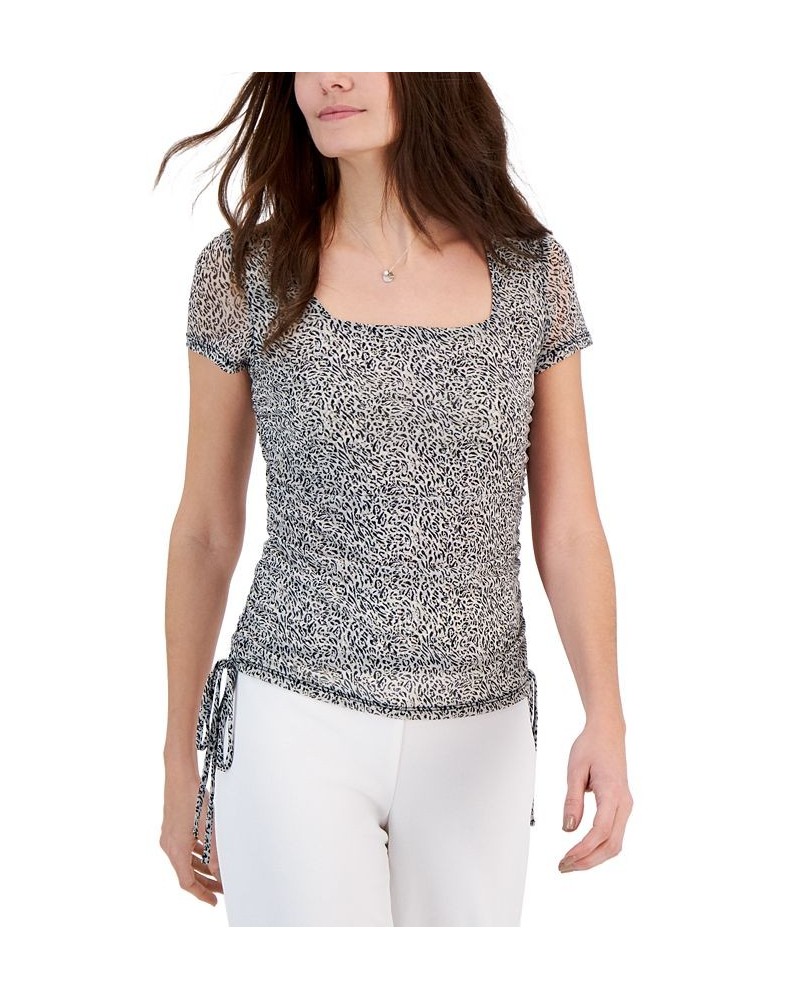 Women's Mesh Side-Tie Top Orla Animal A $24.28 Tops