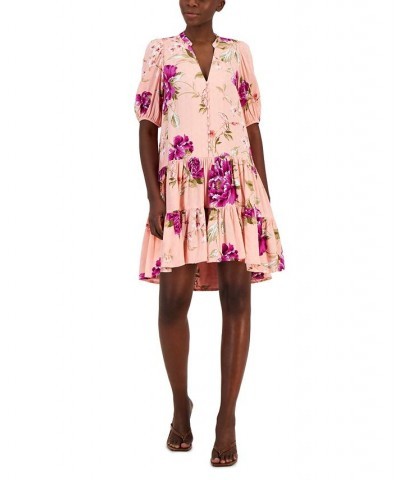 Petite Tiered Floral Dress Pink Peonies Floral $19.70 Dresses