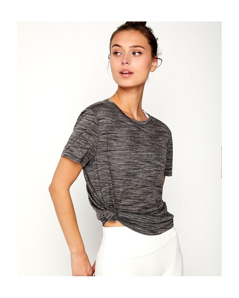 Lea Short Sleeve Top for Women Gray $22.36 Tops