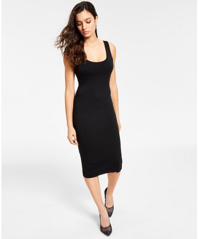 Petite Midi Bodycon Dress Deep Black $15.26 Dresses