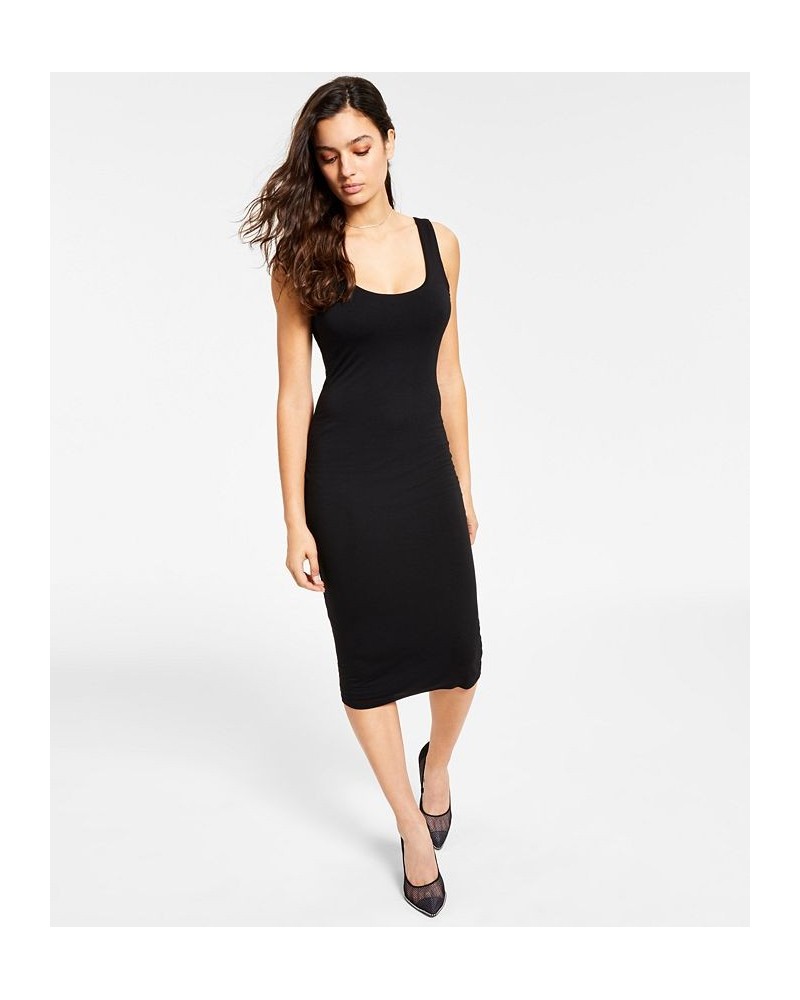 Petite Midi Bodycon Dress Deep Black $15.26 Dresses