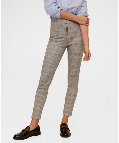 Zip-Pocket Slim-Fit Trousers Light Pastel $22.39 Pants