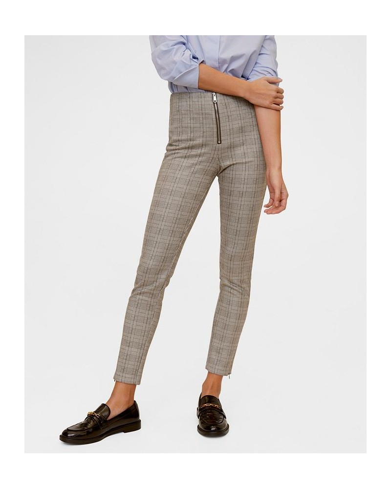 Zip-Pocket Slim-Fit Trousers Light Pastel $22.39 Pants