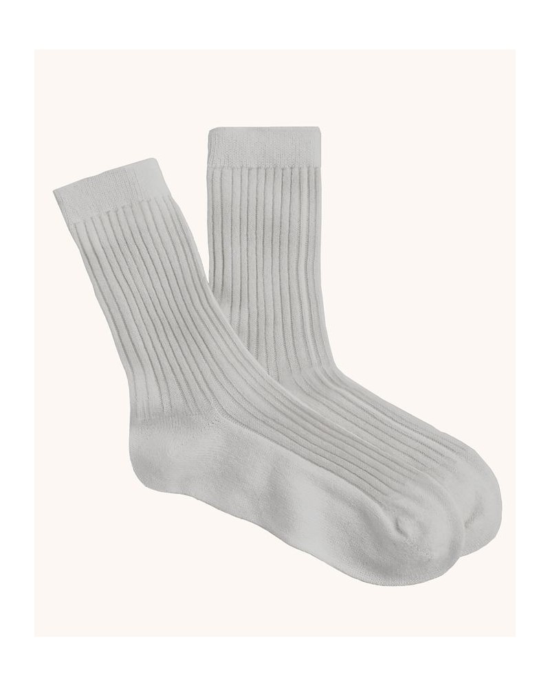 Women's Color Pop Ribbed Crew Socks Gray $10.83 Socks