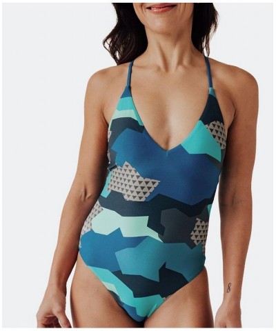 Women's Colorful Camo One Piece Swimsuit Camoflauge $41.65 Swimsuits