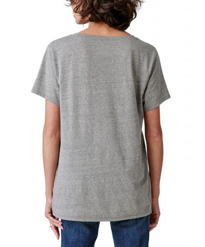 Women's Cotton V-Neck Tee Light Heather Grey (B03) $14.71 Tops