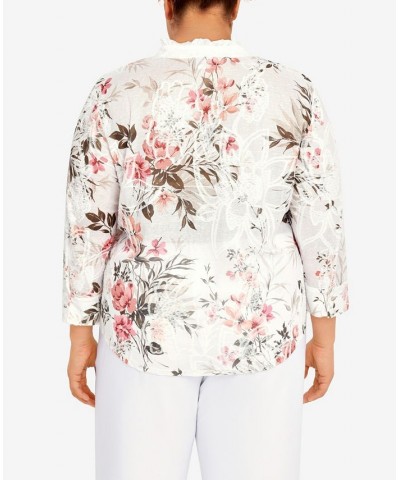 Plus Size Floral Spray Top Multi $33.81 Tops