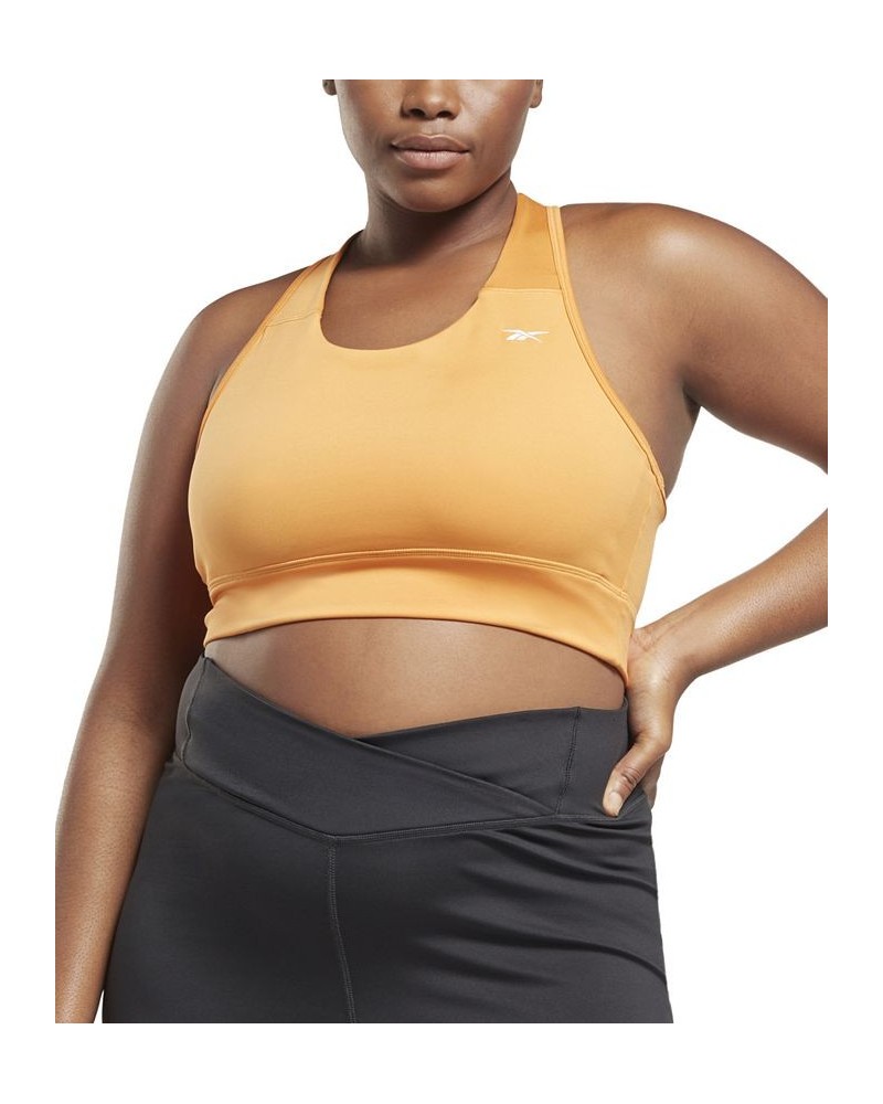 Plus Size Running Essentials High Impact Sports Bra Orange $13.33 Bras