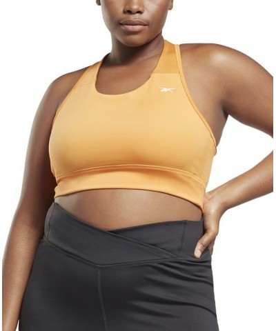 Plus Size Running Essentials High Impact Sports Bra Orange $13.33 Bras