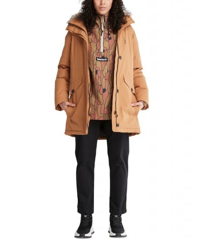 Waterproof Hooded Parka Brown $105.78 Coats