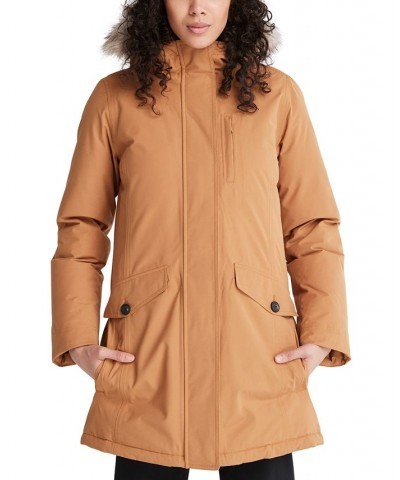 Waterproof Hooded Parka Brown $105.78 Coats