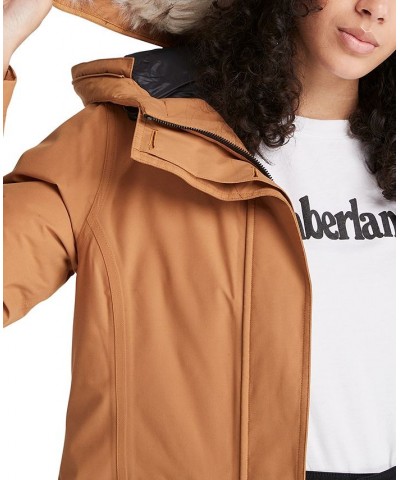 Waterproof Hooded Parka Brown $105.78 Coats