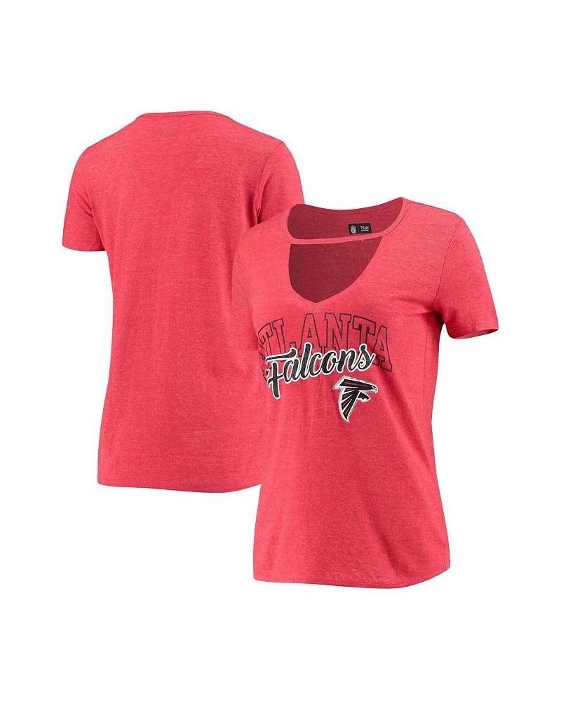 Women's 5th & Ocean by Heathered Red Atlanta Falcons Choker Glitter Tri-Blend T-shirt Heathered Red $22.43 Tops