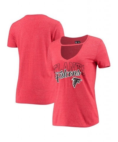 Women's 5th & Ocean by Heathered Red Atlanta Falcons Choker Glitter Tri-Blend T-shirt Heathered Red $22.43 Tops