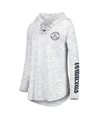 Women's Gray Arizona Wildcats Space Dye Lace-Up V-Neck Raglan Long Sleeve T-shirt Gray $22.00 Tops