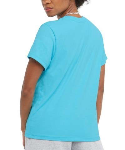 Women's Classic Logo T-Shirt Light Sky Blue $12.36 Tops