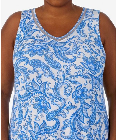 Plus Size Paisley Sleeveless Midi Nightgown Paisley Print $33.54 Sleepwear