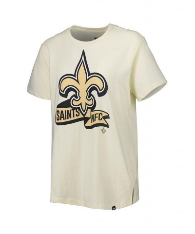 Women's Cream New Orleans Saints Chrome Sideline T-shirt Cream $22.39 Tops