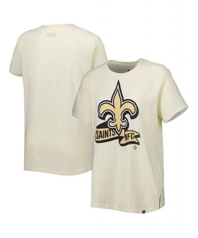 Women's Cream New Orleans Saints Chrome Sideline T-shirt Cream $22.39 Tops