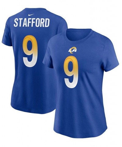 Women's Matthew Stafford Royal Los Angeles Rams Name Number T-shirt Royal $26.49 Tops