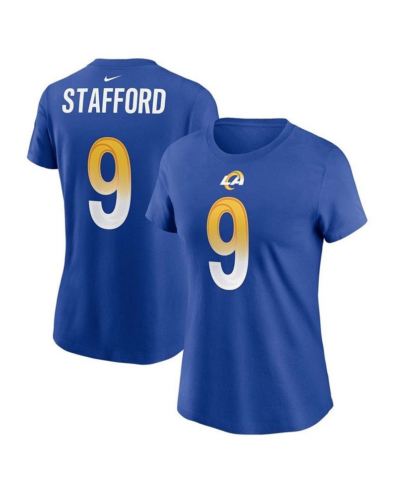 Women's Matthew Stafford Royal Los Angeles Rams Name Number T-shirt Royal $26.49 Tops