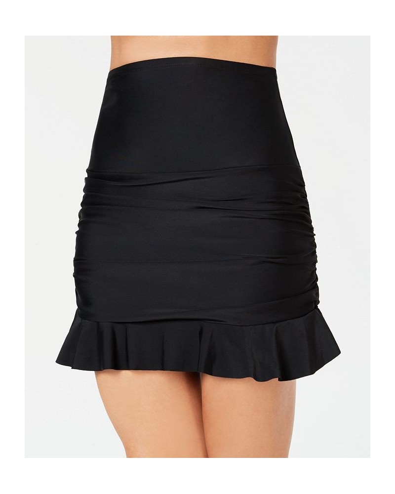 Ruffled Swim Skirt Black $22.50 Swimsuits