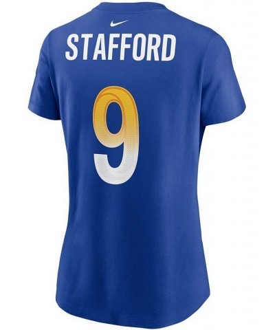 Women's Matthew Stafford Royal Los Angeles Rams Name Number T-shirt Royal $26.49 Tops